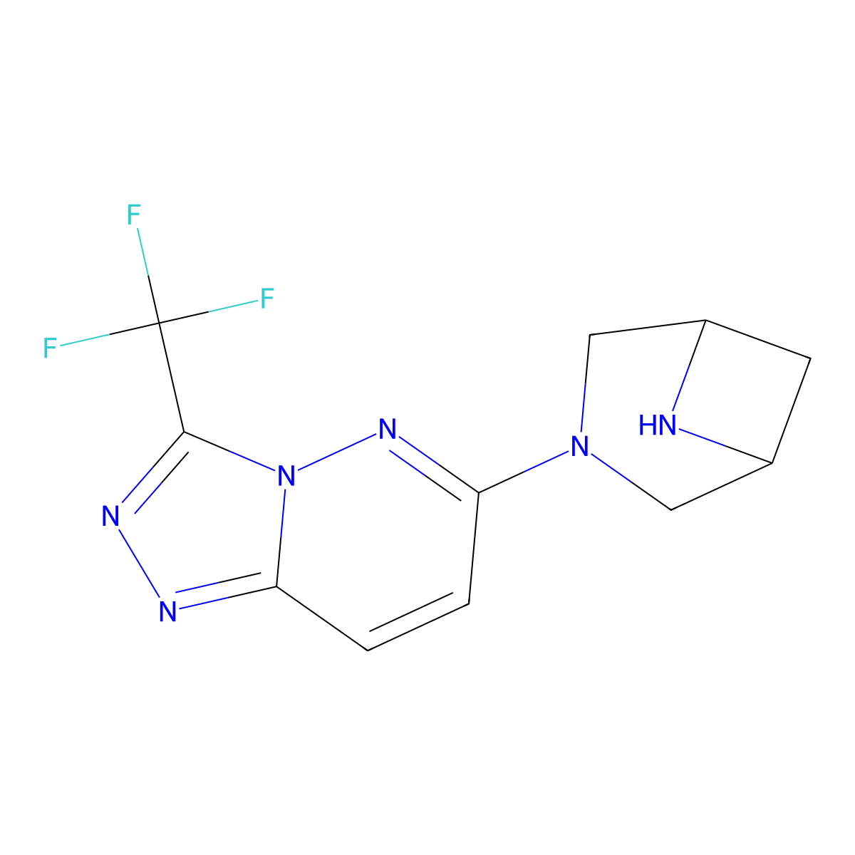 3-[3-(Trifluoromethyl)-[1,2,4]triazolo[4,3-b]pyridazin-6-yl]-3,6-diazabicyclo[3.1.1]heptane molecular structure, CAS 3054577-77-1