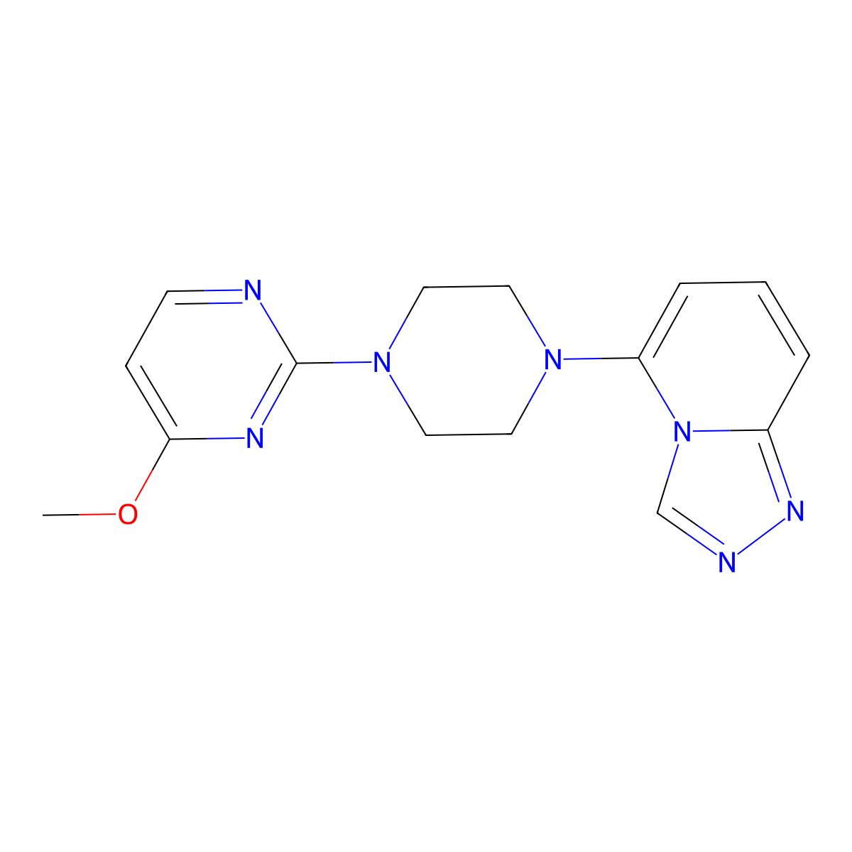 4-Methoxy-2-(4-{[1,2,4]triazolo[4,3-a]pyridin-5-yl}piperazin-1-yl)pyrimidine molecular structure, CAS 3054577-79-3
