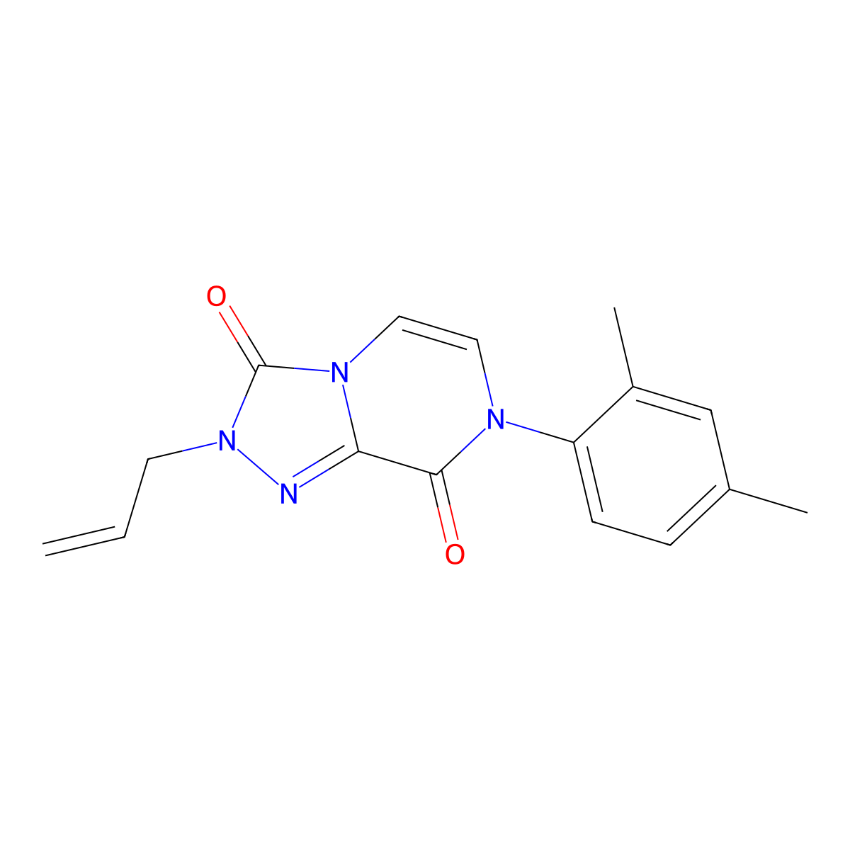 7-(2,4-dimethylphenyl)-2-(prop-2-en-1-yl)-2H,3H,7H,8H-[1,2,4]triazolo[4,3-a]pyrazine-3,8-dione molecular structure, CAS 3054578-40-1