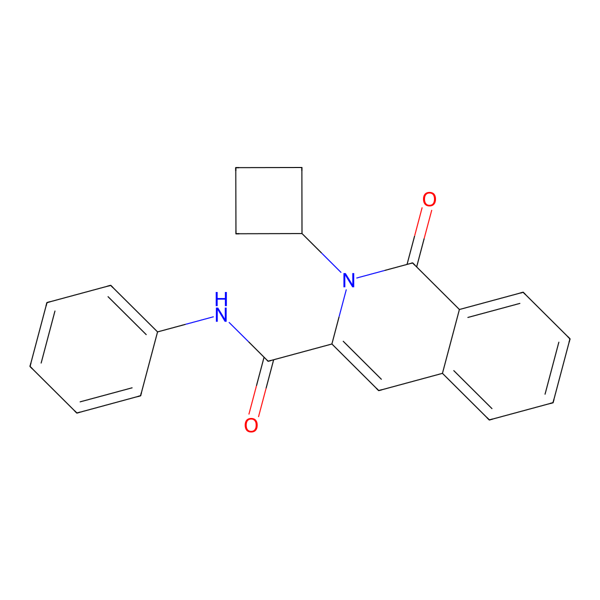 2-cyclobutyl-1-oxo-N-phenyl-1,2-dihydroisoquinoline-3-carboxamide molecular structure, CAS 3054579-02-8