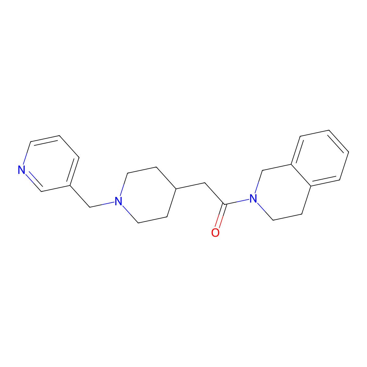 2-{1-[(Pyridin-3-yl)methyl]piperidin-4-yl}-1-(1,2,3,4-tetrahydroisoquinolin-2-yl)ethan-1-one molecular structure, CAS 3054579-03-9