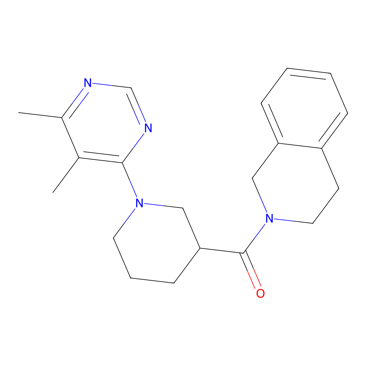 2-[1-(5,6-Dimethylpyrimidin-4-yl)piperidine-3-carbonyl]-1,2,3,4-tetrahydroisoquinoline molecular structure, CAS 3054579-22-2