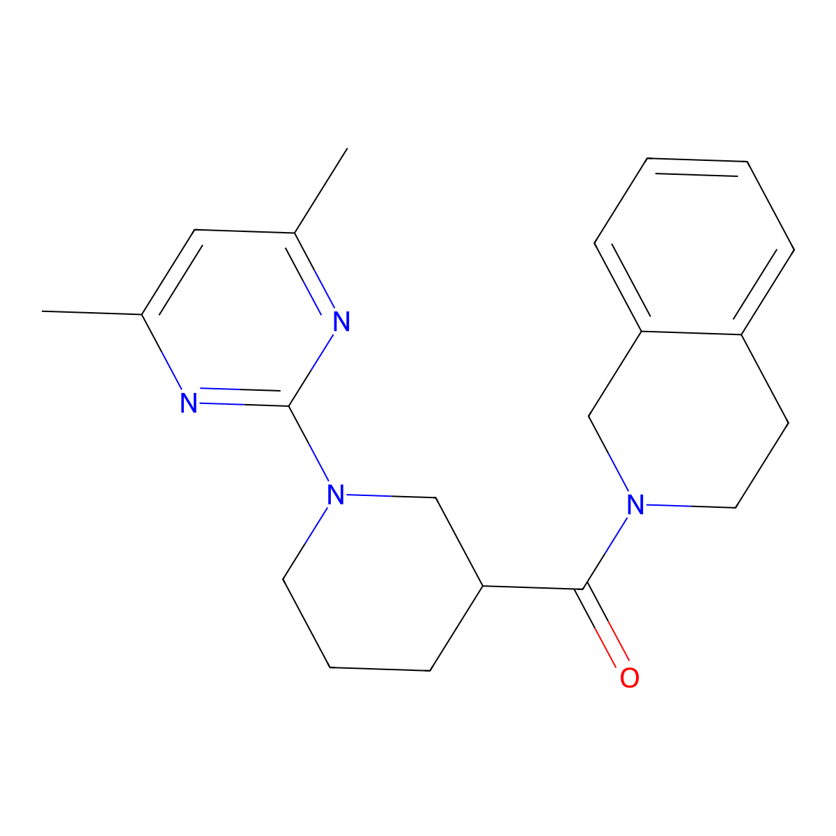 2-[1-(4,6-Dimethylpyrimidin-2-yl)piperidine-3-carbonyl]-1,2,3,4-tetrahydroisoquinoline molecular structure, CAS 3054579-42-6