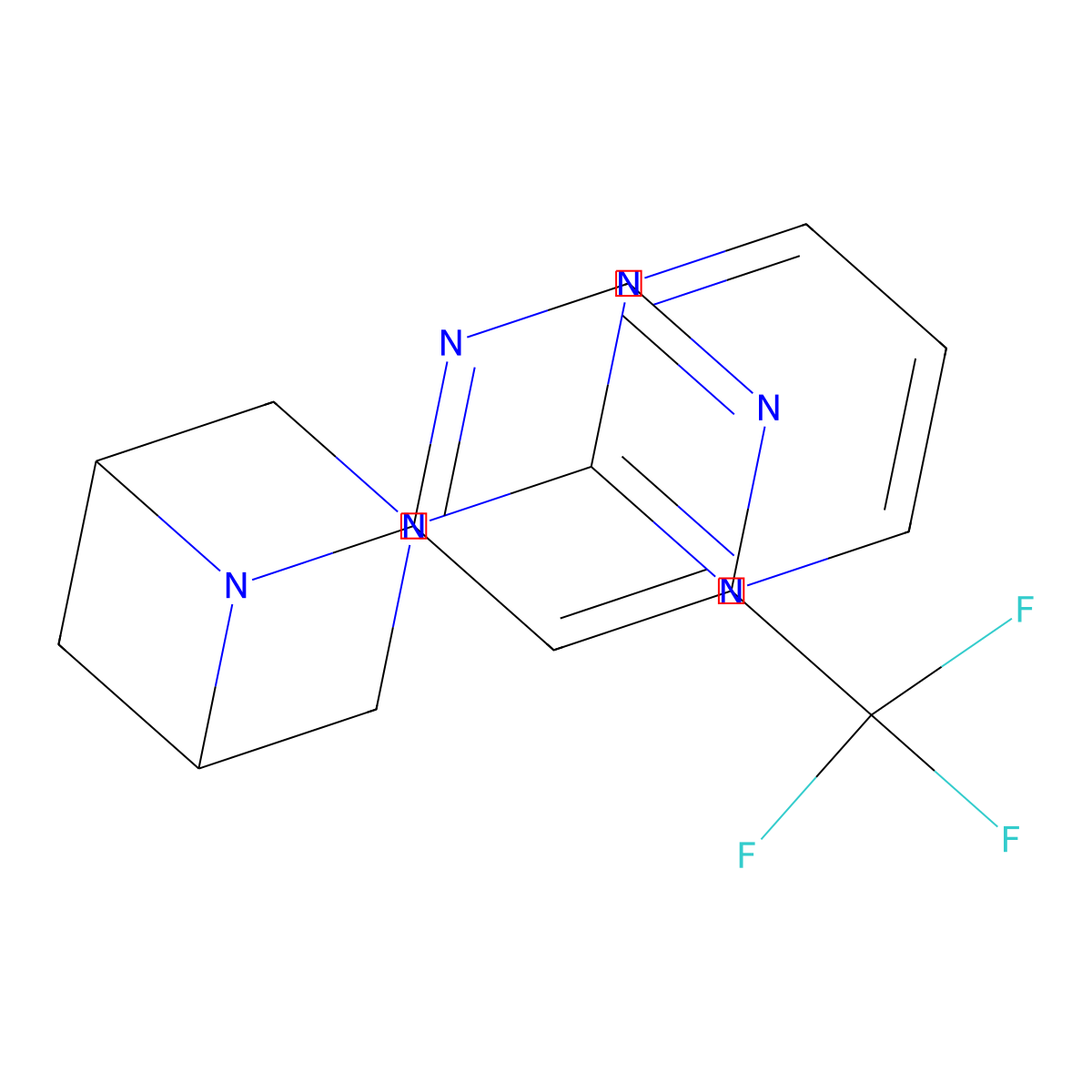 3-(Pyrimidin-2-yl)-6-[6-(trifluoromethyl)pyrimidin-4-yl]-3,6-diazabicyclo[3.1.1]heptane molecular structure, CAS 3054579-90-4