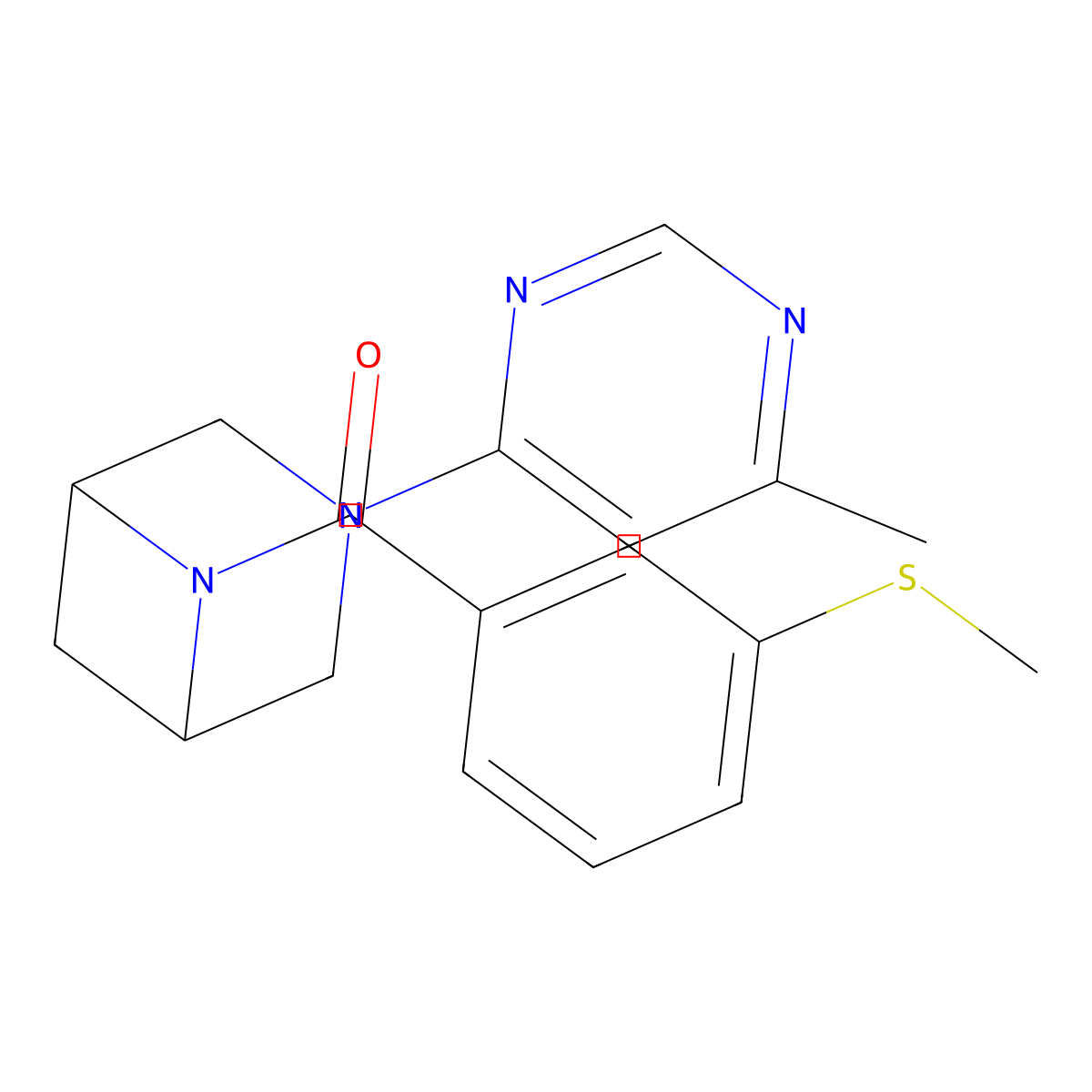 3-(6-Methylpyrimidin-4-yl)-6-[3-(methylsulfanyl)benzoyl]-3,6-diazabicyclo[3.1.1]heptane molecular structure, CAS 3054580-30-9