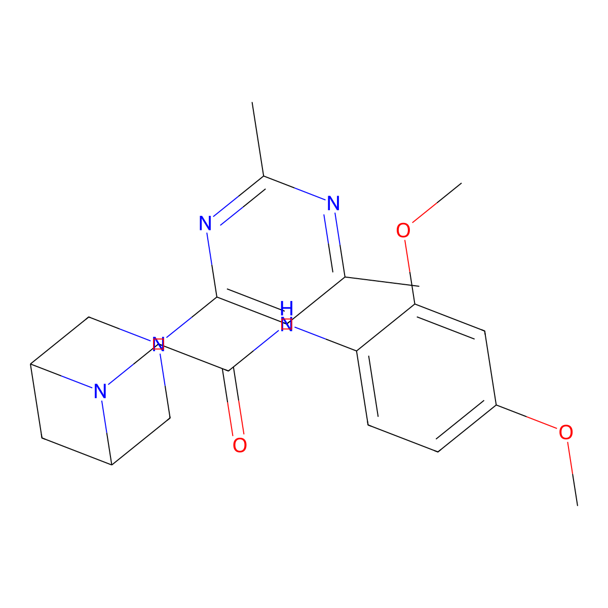 N-(2,4-dimethoxyphenyl)-2-[3-(2,6-dimethylpyrimidin-4-yl)-3,6-diazabicyclo[3.1.1]heptan-6-yl]acetamide molecular structure, CAS 3054580-43-4