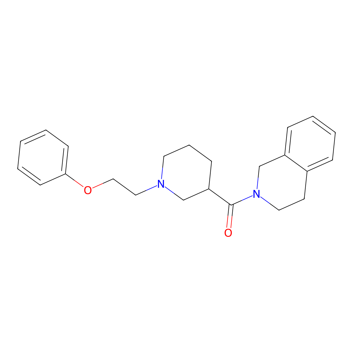 2-[1-(2-Phenoxyethyl)piperidine-3-carbonyl]-1,2,3,4-tetrahydroisoquinoline molecular structure, CAS 3054580-49-0