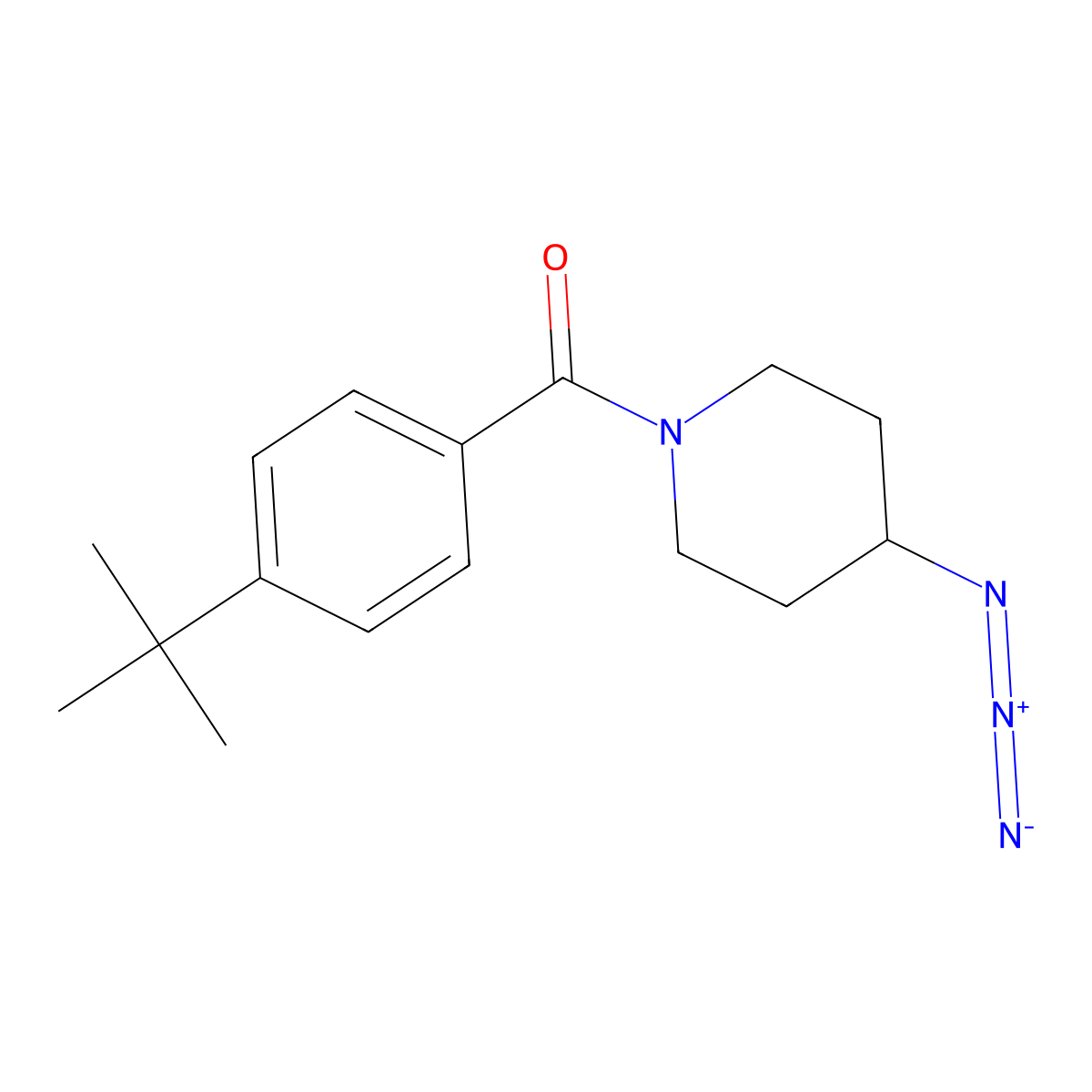 4-Azido-1-(4-tert-butylbenzoyl)piperidine molecular structure, CAS 3054580-83-2