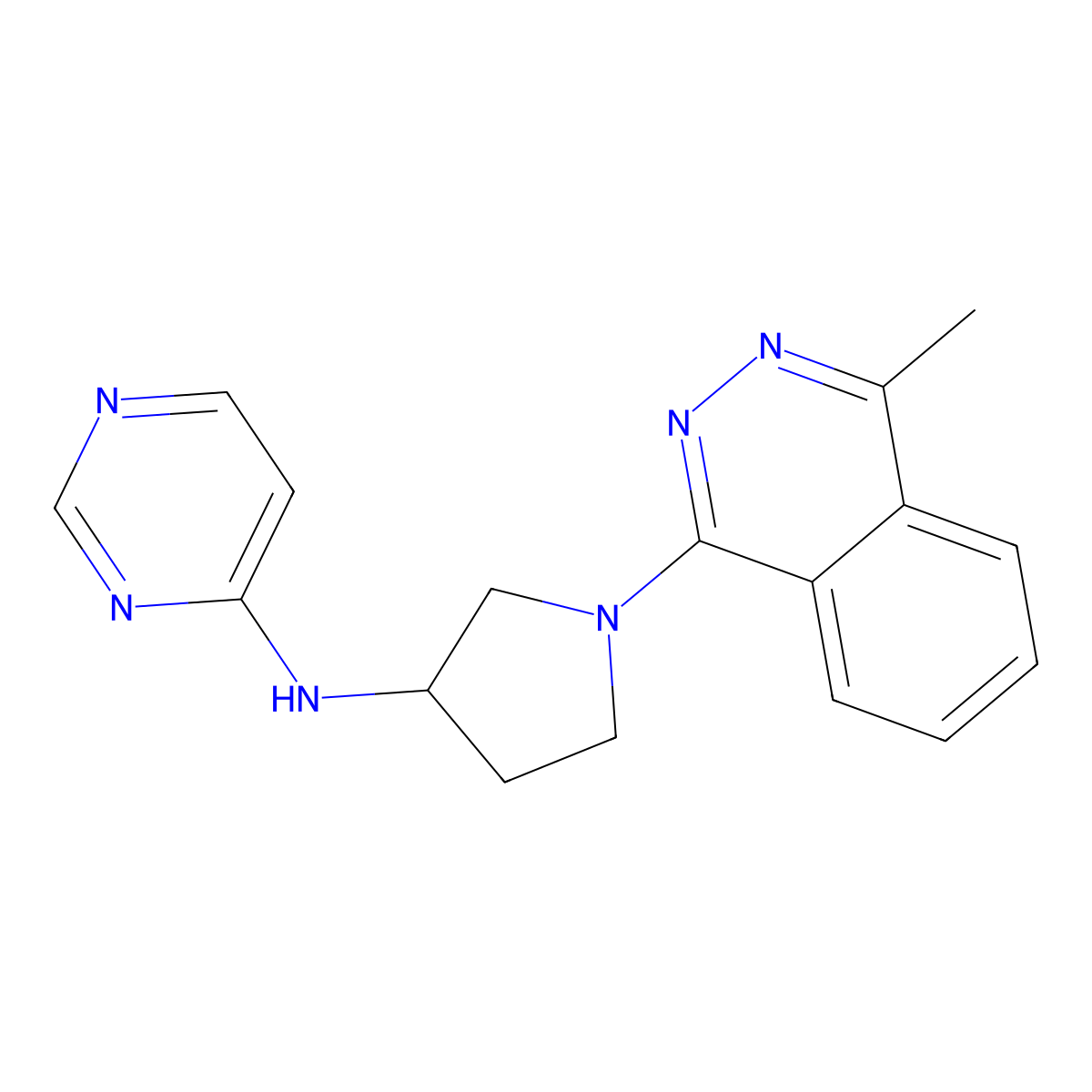 N-[1-(4-methylphthalazin-1-yl)pyrrolidin-3-yl]pyrimidin-4-amine molecular structure, CAS 3054580-92-3