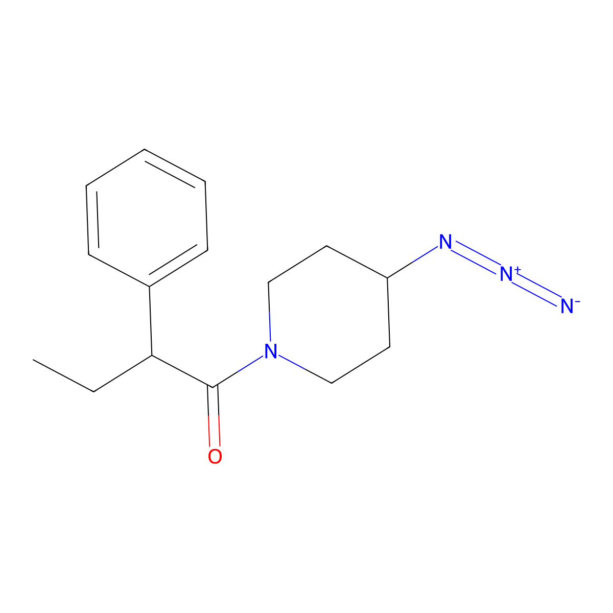 1-(4-Azidopiperidin-1-yl)-2-phenylbutan-1-one molecular structure, CAS 3054581-05-1