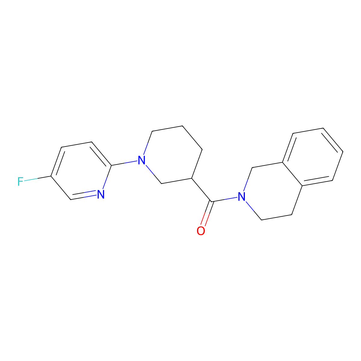 2-[1-(5-Fluoropyridin-2-yl)piperidine-3-carbonyl]-1,2,3,4-tetrahydroisoquinoline molecular structure, CAS 3054581-23-3