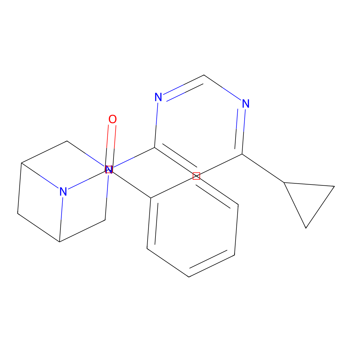 6-Benzoyl-3-(6-cyclopropylpyrimidin-4-yl)-3,6-diazabicyclo[3.1.1]heptane molecular structure, CAS 3054581-27-7