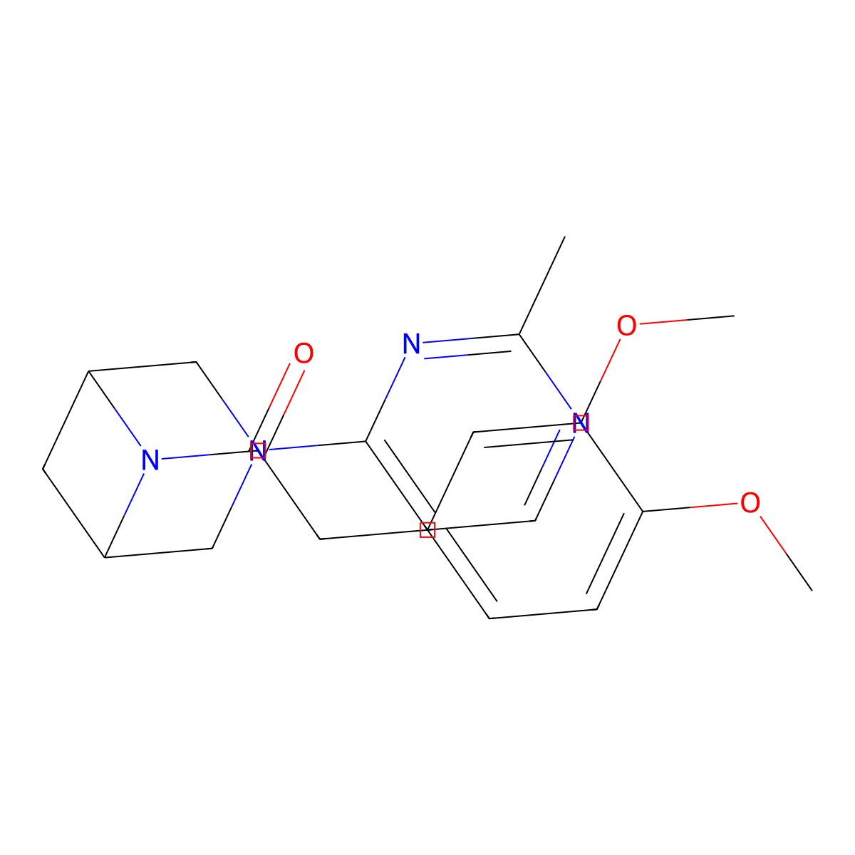 2-(3,4-Dimethoxyphenyl)-1-[3-(2-methylpyrimidin-4-yl)-3,6-diazabicyclo[3.1.1]heptan-6-yl]ethan-1-one molecular structure, CAS 3054581-60-8