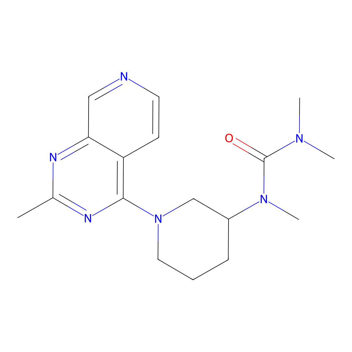 1,3,3-Trimethyl-1-(1-{2-methylpyrido[3,4-d]pyrimidin-4-yl}piperidin-3-yl)urea molecular structure, CAS 3054581-73-3