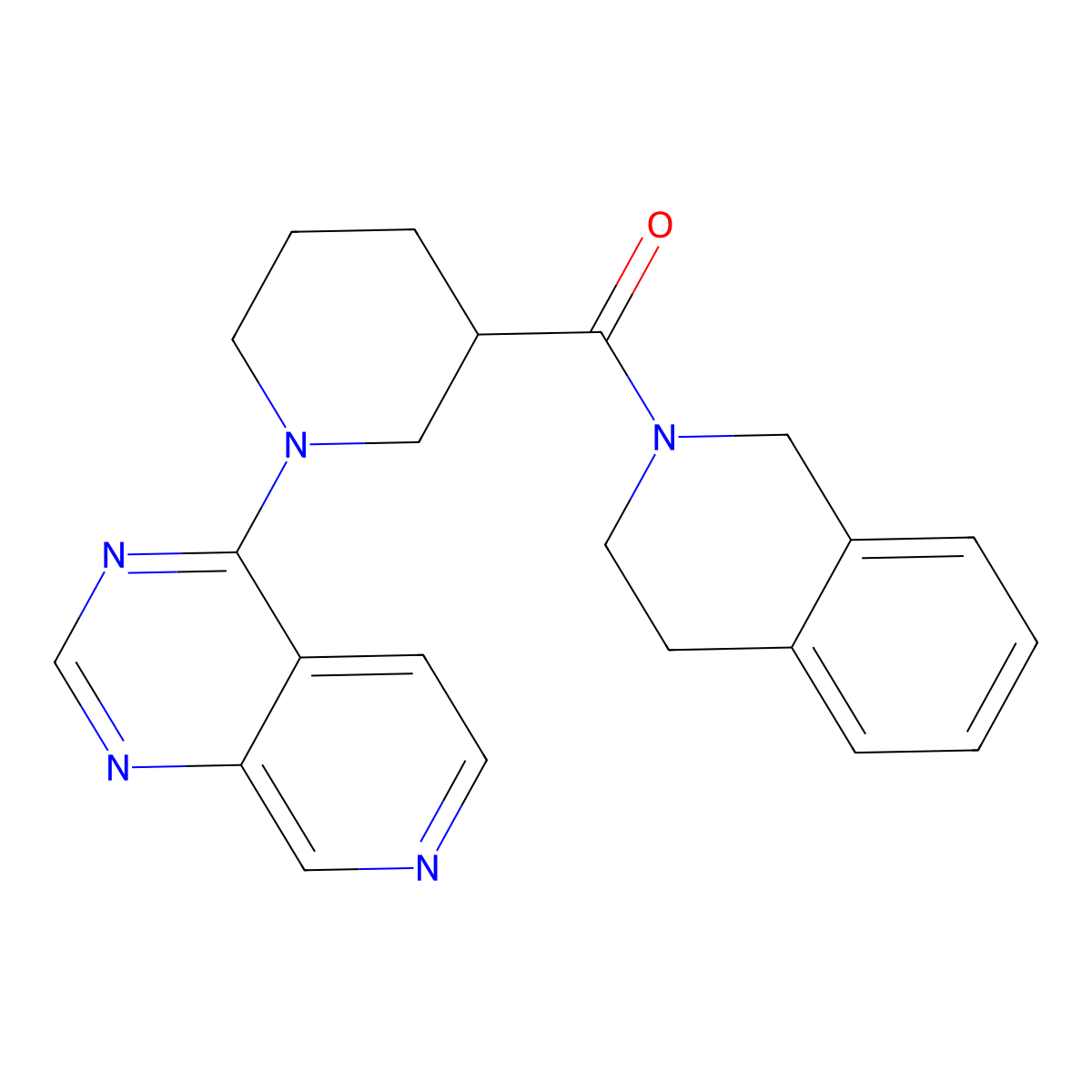 2-(1-{Pyrido[3,4-d]pyrimidin-4-yl}piperidine-3-carbonyl)-1,2,3,4-tetrahydroisoquinoline molecular structure, CAS 3054581-92-6