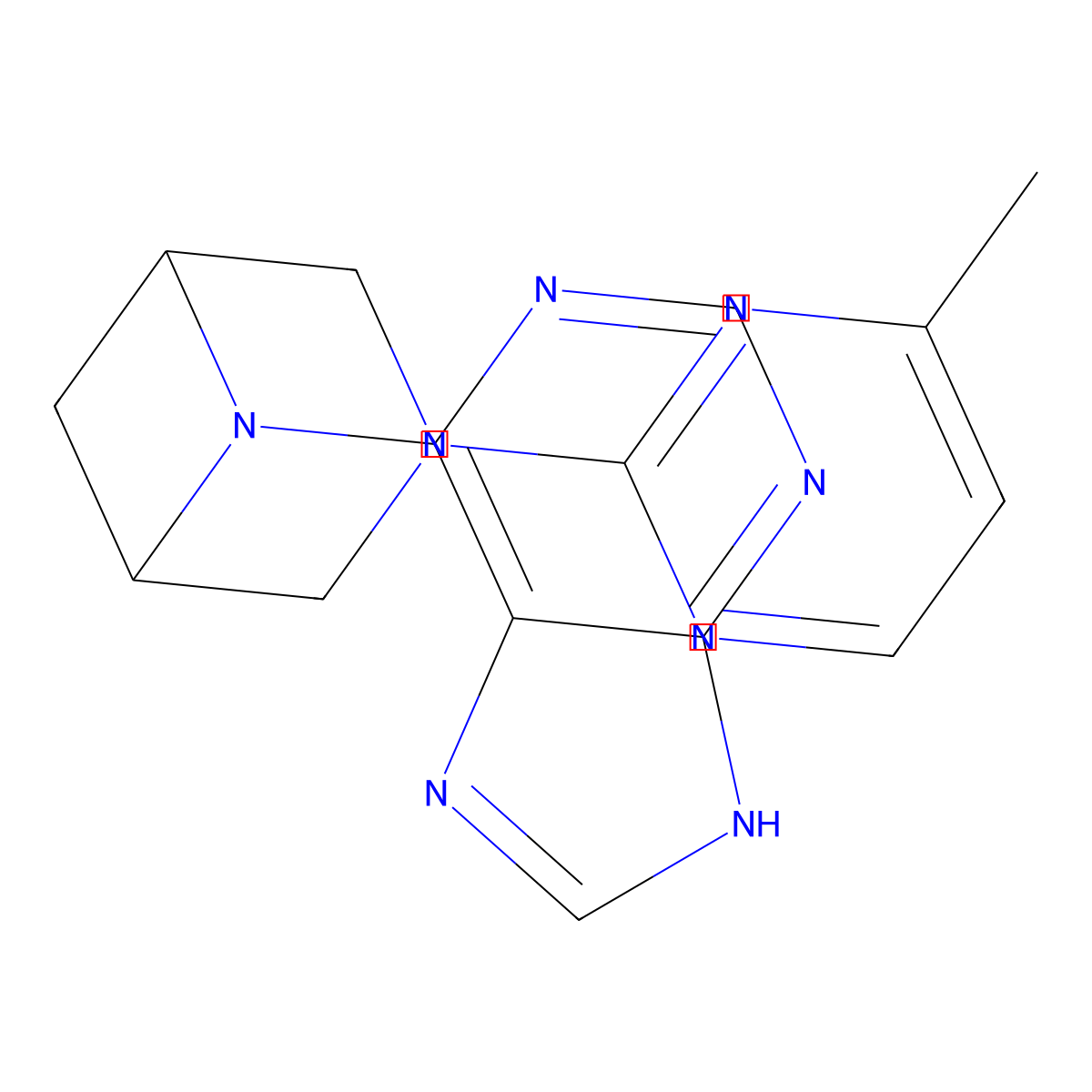 6-[3-(4-methylpyrimidin-2-yl)-3,6-diazabicyclo[3.1.1]heptan-6-yl]-9H-purine molecular structure, CAS 3054581-94-8
