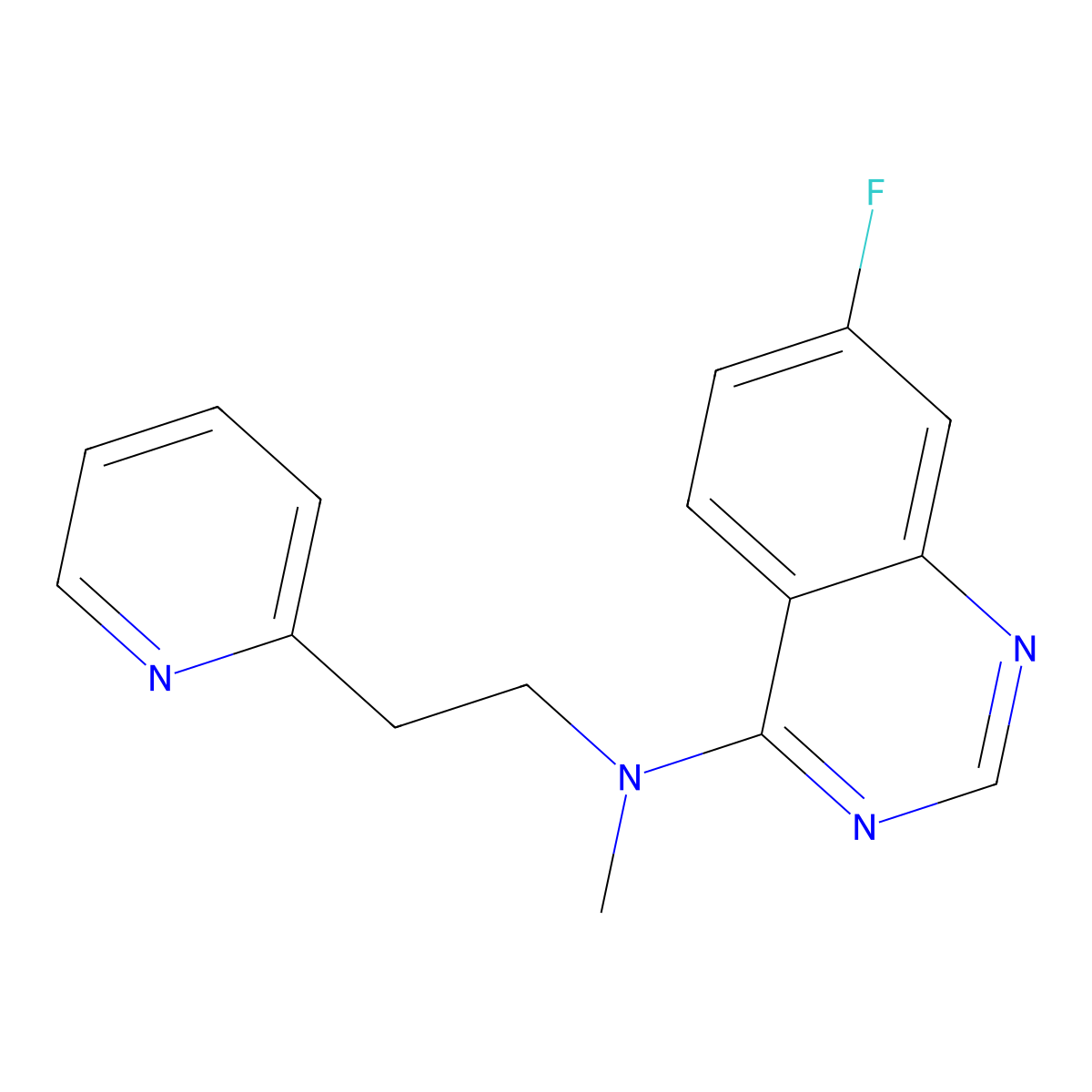 7-fluoro-N-methyl-N-[2-(pyridin-2-yl)ethyl]quinazolin-4-amine molecular structure, CAS 3054582-26-9