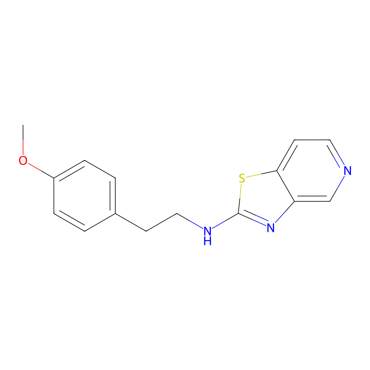 N-[2-(4-methoxyphenyl)ethyl]-[1,3]thiazolo[4,5-c]pyridin-2-amine molecular structure, CAS 3054582-80-5