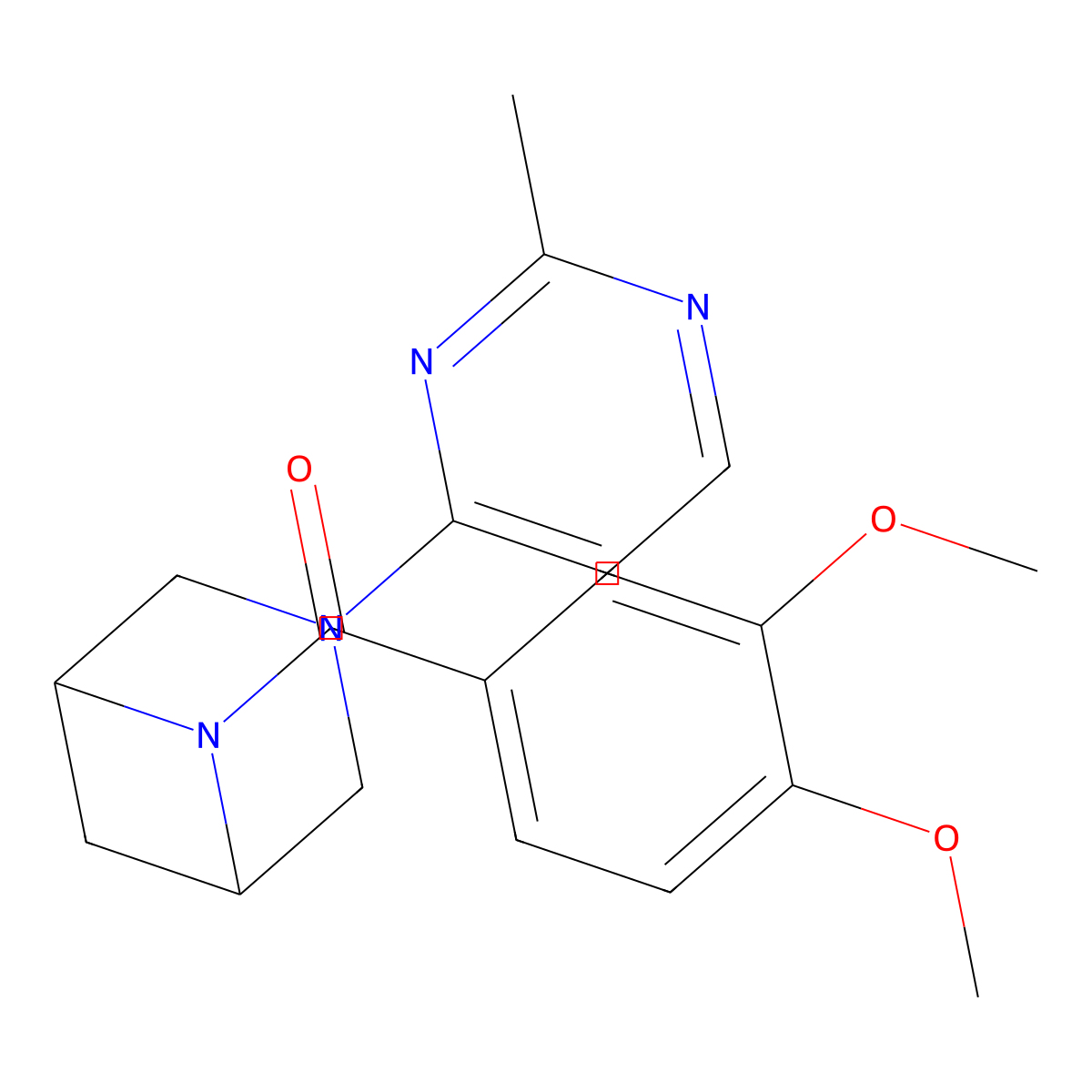 6-(3,4-Dimethoxybenzoyl)-3-(2-methylpyrimidin-4-yl)-3,6-diazabicyclo[3.1.1]heptane molecular structure, CAS 3054582-97-4