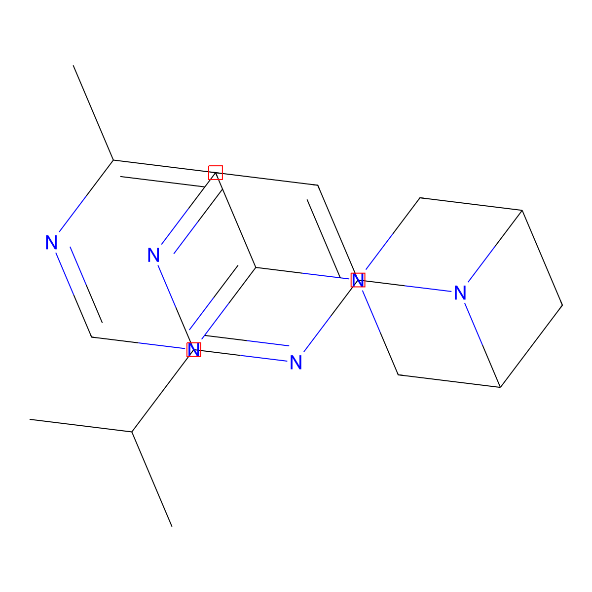 3-(6-Methylpyrimidin-4-yl)-6-[2-(propan-2-yl)pyrimidin-4-yl]-3,6-diazabicyclo[3.1.1]heptane molecular structure, CAS 3054582-99-6