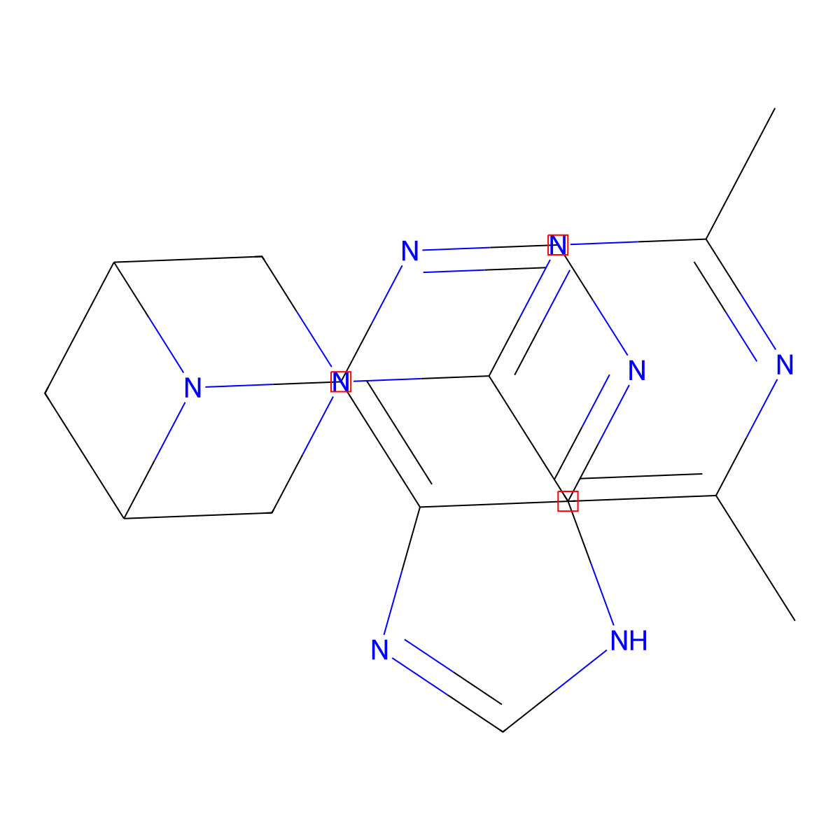 6-[3-(2,6-dimethylpyrimidin-4-yl)-3,6-diazabicyclo[3.1.1]heptan-6-yl]-9H-purine molecular structure, CAS 3054583-02-4