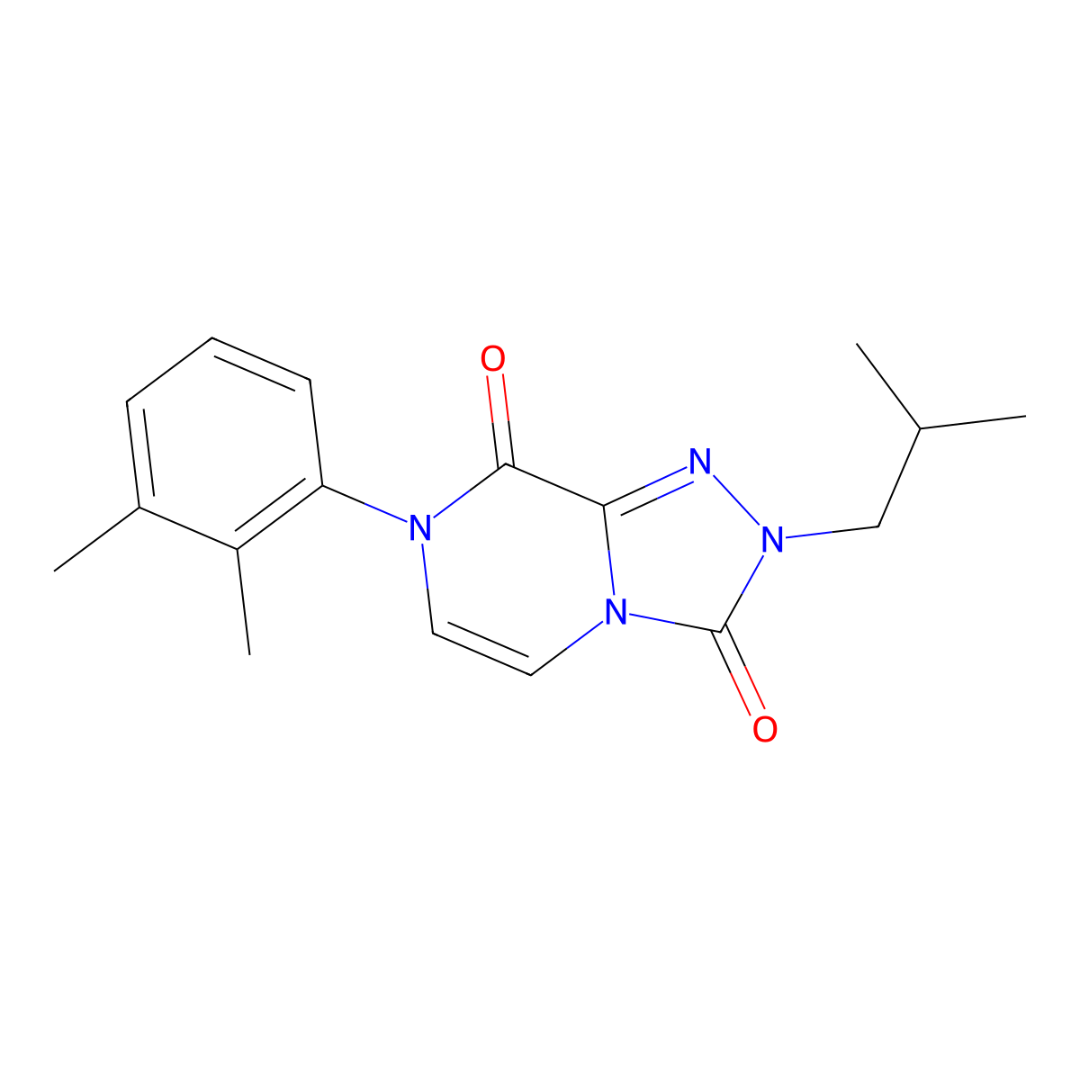 7-(2,3-dimethylphenyl)-2-(2-methylpropyl)-2H,3H,7H,8H-[1,2,4]triazolo[4,3-a]pyrazine-3,8-dione molecular structure, CAS 3054583-27-3