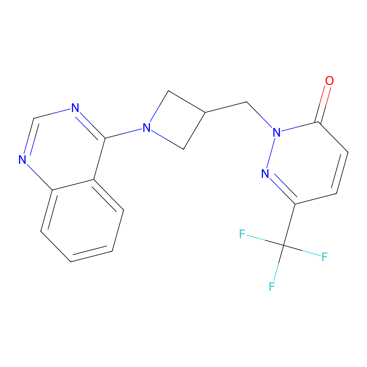 2-{[1-(Quinazolin-4-yl)azetidin-3-yl]methyl}-6-(trifluoromethyl)-2,3-dihydropyridazin-3-one molecular structure, CAS 3054583-29-5