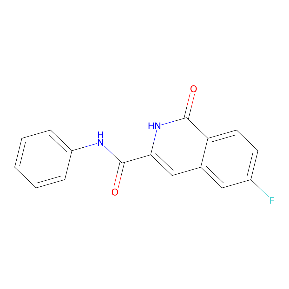6-fluoro-1-oxo-N-phenyl-1,2-dihydroisoquinoline-3-carboxamide molecular structure, CAS 3054583-47-7