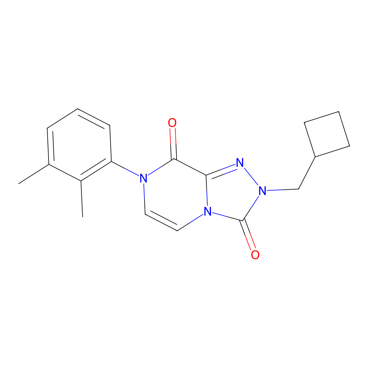 2-(cyclobutylmethyl)-7-(2,3-dimethylphenyl)-2H,3H,7H,8H-[1,2,4]triazolo[4,3-a]pyrazine-3,8-dione molecular structure, CAS 3054583-50-2