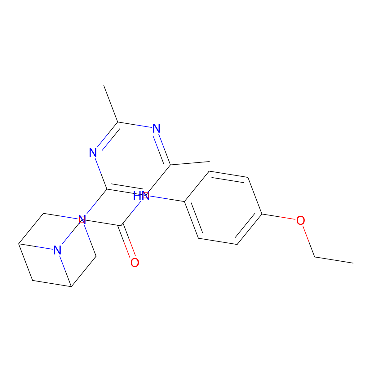 2-[3-(2,6-dimethylpyrimidin-4-yl)-3,6-diazabicyclo[3.1.1]heptan-6-yl]-N-(4-ethoxyphenyl)acetamide molecular structure, CAS 3054583-90-0