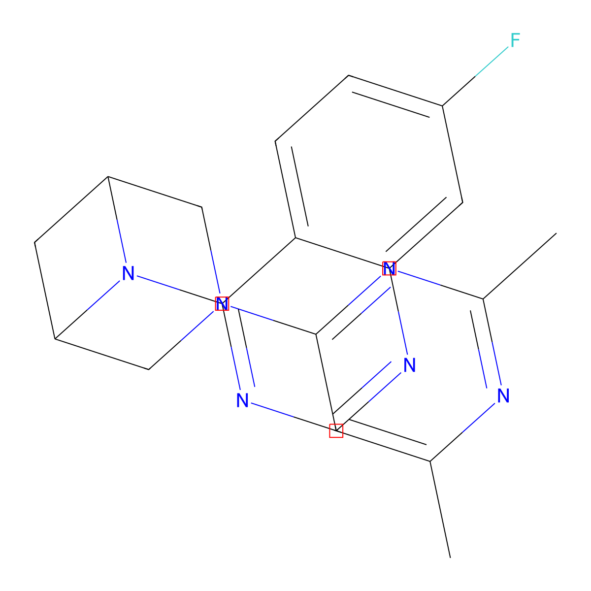 4-[3-(2,6-Dimethylpyrimidin-4-yl)-3,6-diazabicyclo[3.1.1]heptan-6-yl]-7-fluoroquinazoline molecular structure, CAS 3054583-93-3