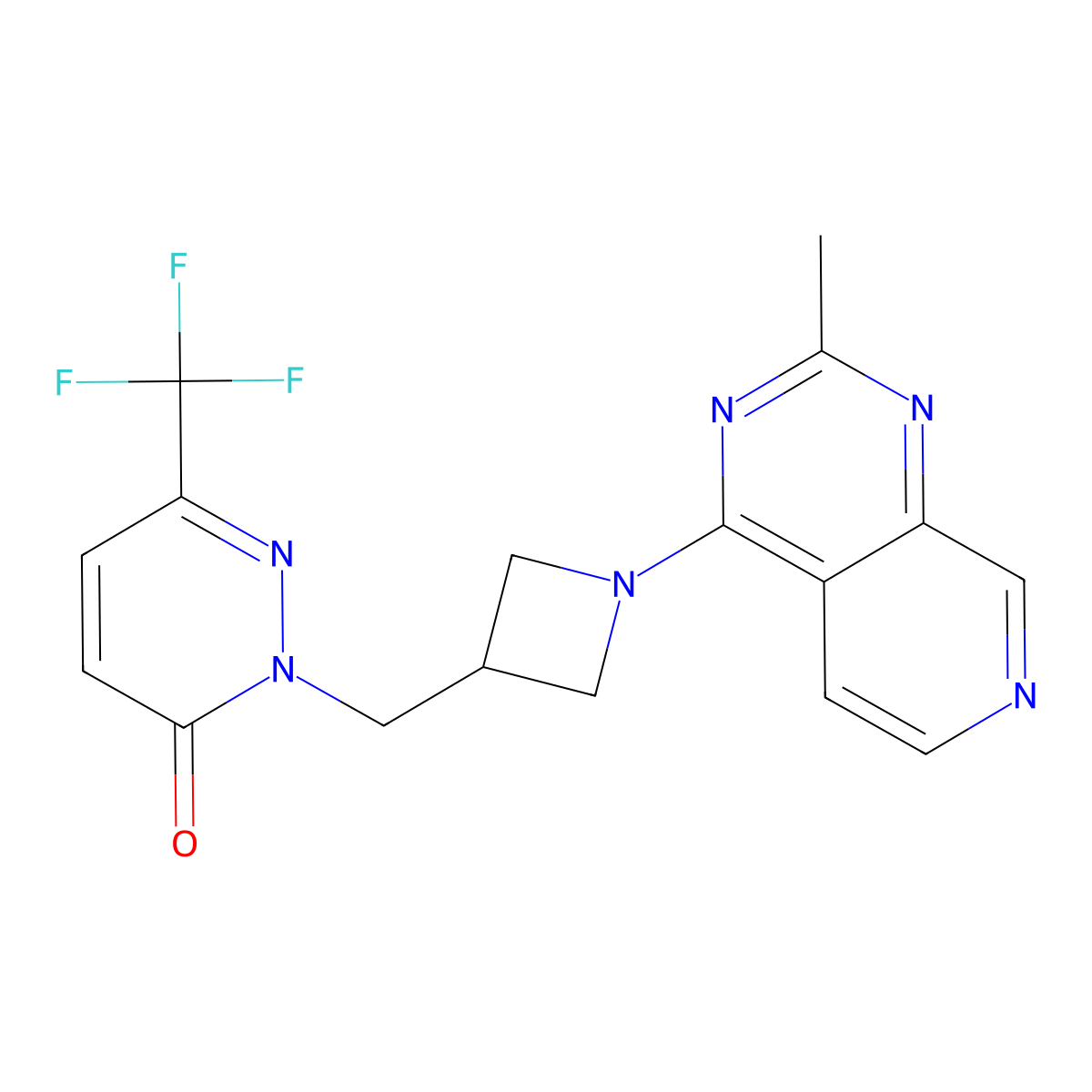 2-[(1-{2-Methylpyrido[3,4-d]pyrimidin-4-yl}azetidin-3-yl)methyl]-6-(trifluoromethyl)-2,3-dihydropyridazin-3-one molecular structure, CAS 3054583-96-6
