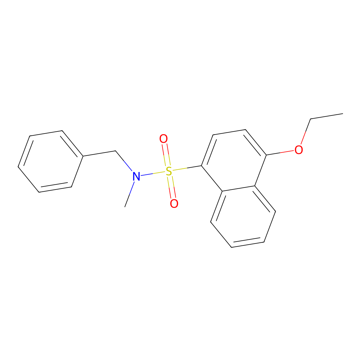 N-benzyl-4-ethoxy-N-methylnaphthalene-1-sulfonamide molecular structure, CAS 3054584-25-4
