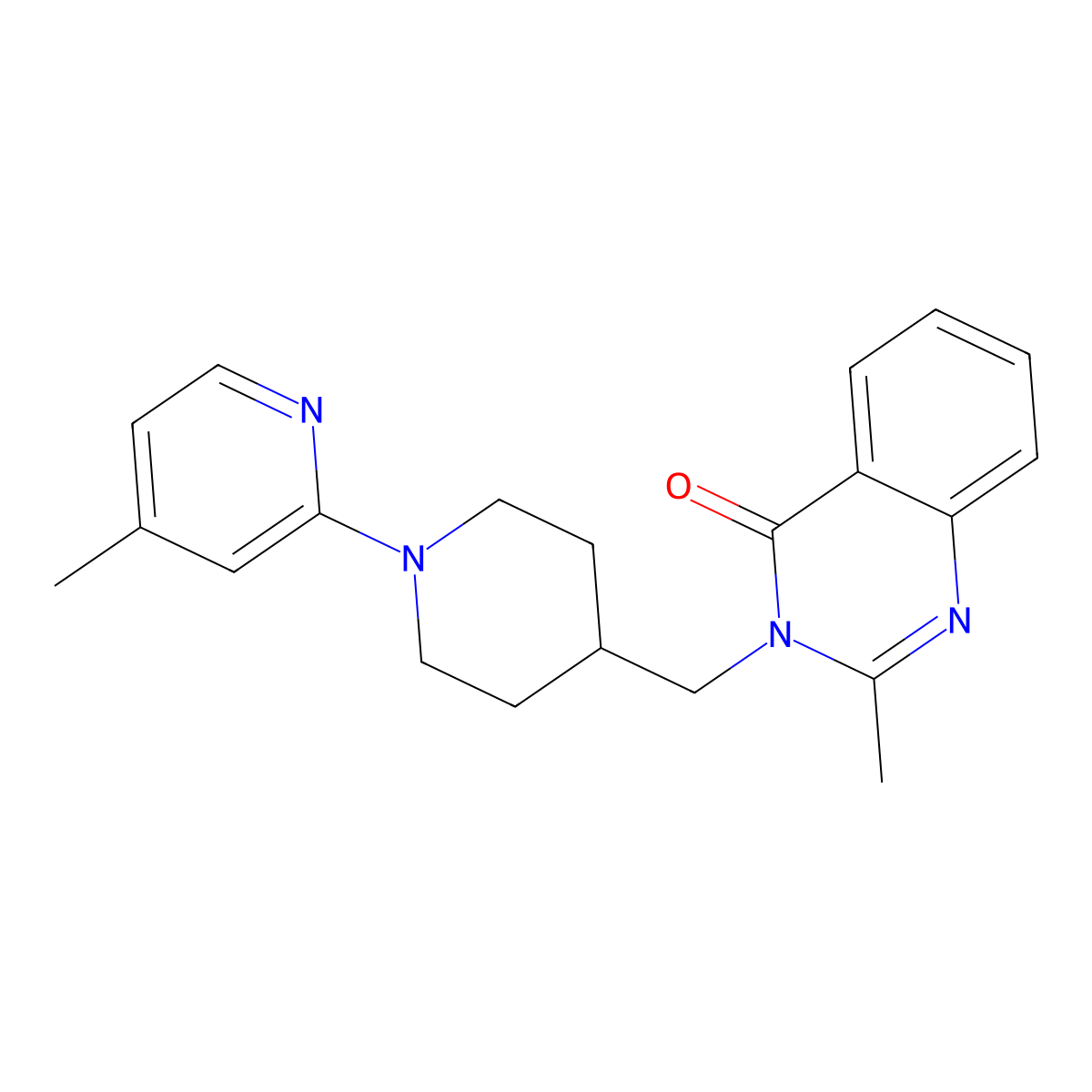 2-Methyl-3-{[1-(4-methylpyridin-2-yl)piperidin-4-yl]methyl}-3,4-dihydroquinazolin-4-one molecular structure, CAS 3054584-30-1