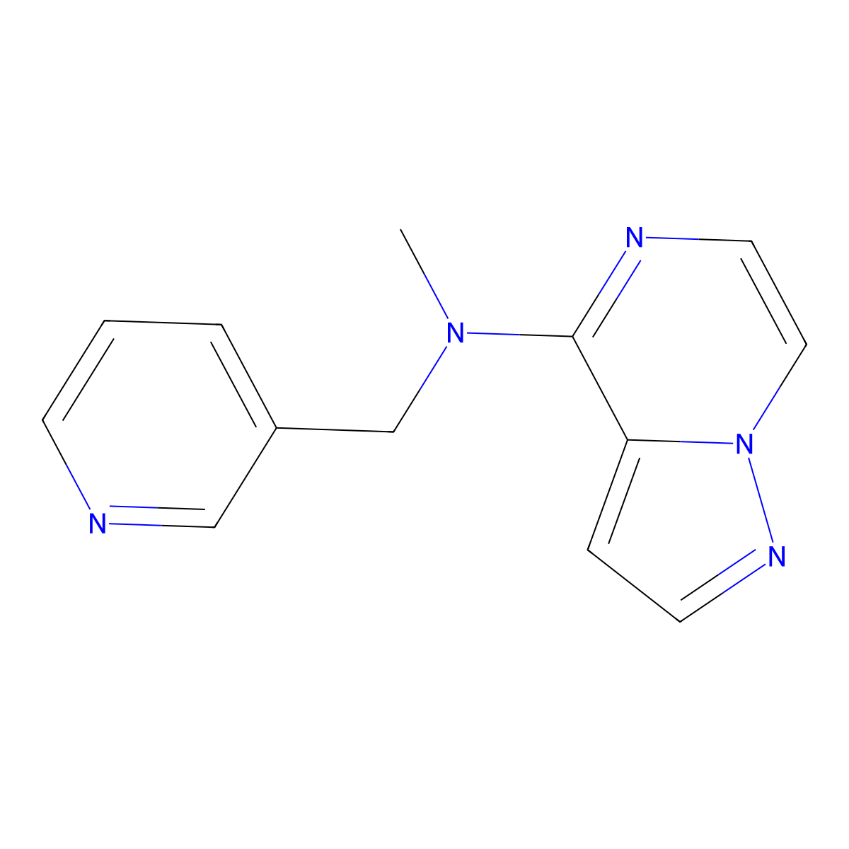 N-methyl-N-[(pyridin-3-yl)methyl]pyrazolo[1,5-a]pyrazin-4-amine molecular structure, CAS 3054584-31-2