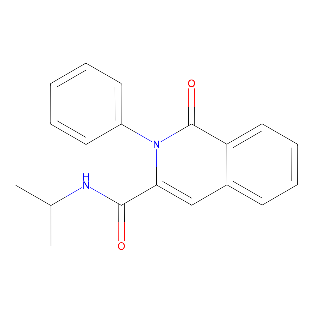 1-oxo-2-phenyl-N-(propan-2-yl)-1,2-dihydroisoquinoline-3-carboxamide molecular structure, CAS 3054585-12-2