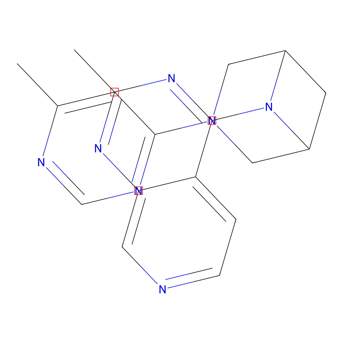 6-{2-Methylpyrido[3,4-d]pyrimidin-4-yl}-3-(6-methylpyrimidin-4-yl)-3,6-diazabicyclo[3.1.1]heptane molecular structure, CAS 3054585-18-8