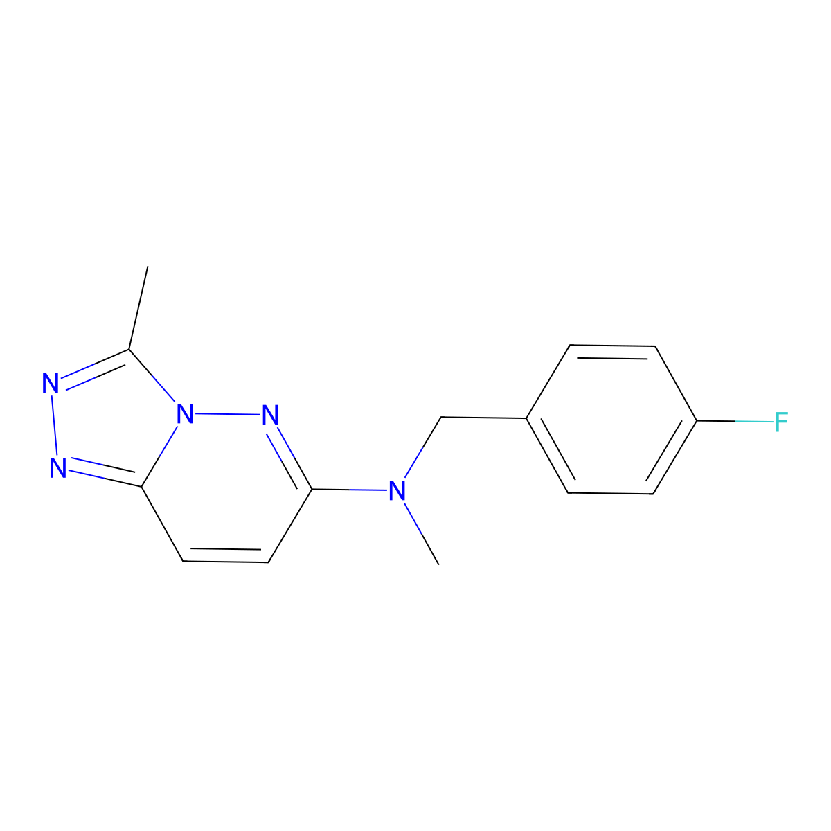 N-[(4-fluorophenyl)methyl]-N,3-dimethyl-[1,2,4]triazolo[4,3-b]pyridazin-6-amine molecular structure, CAS 3054585-27-9