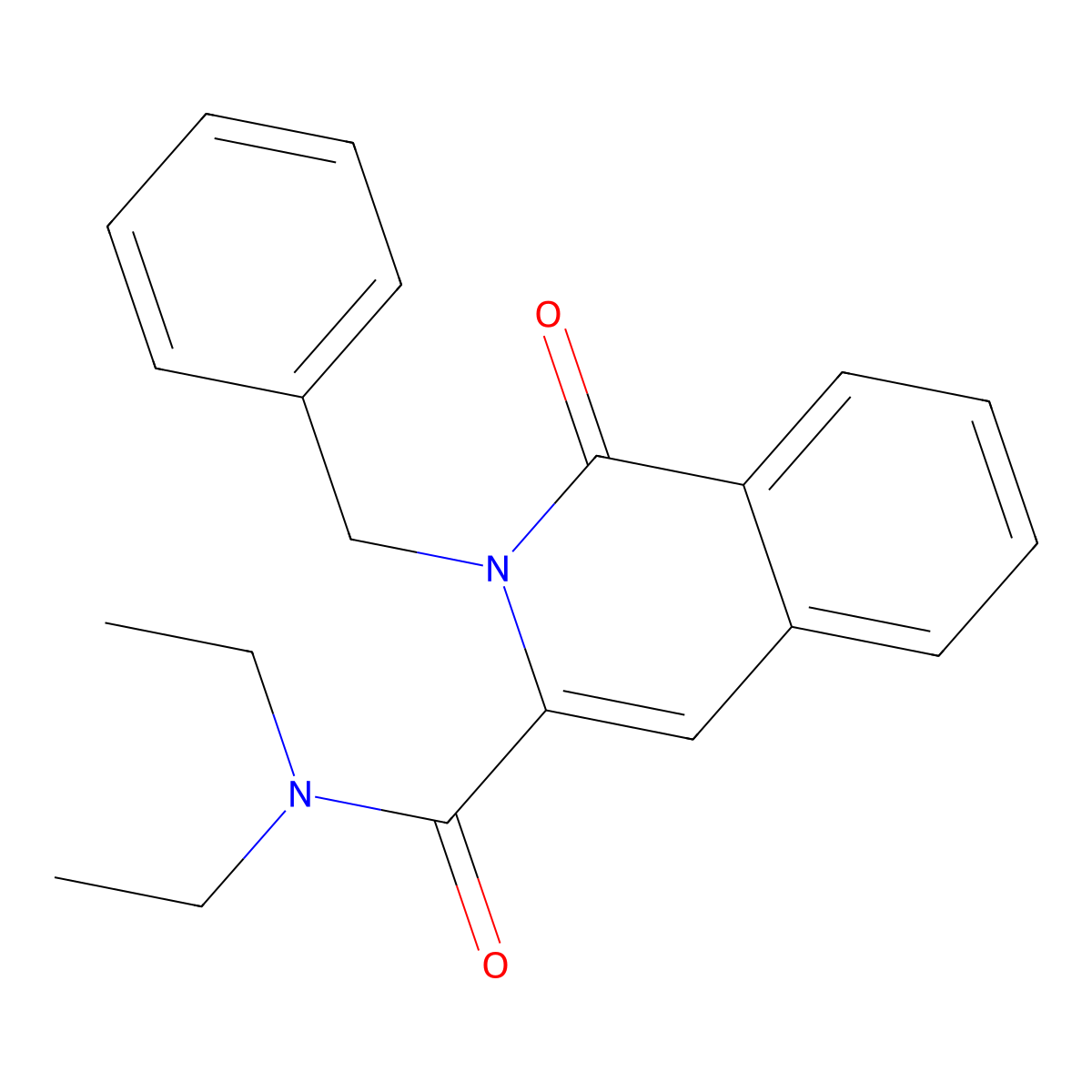 2-benzyl-N,N-diethyl-1-oxo-1,2-dihydroisoquinoline-3-carboxamide molecular structure, CAS 3054586-44-3