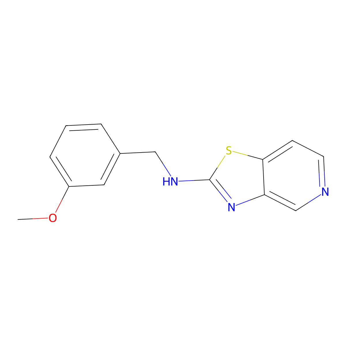 N-[(3-methoxyphenyl)methyl]-[1,3]thiazolo[4,5-c]pyridin-2-amine molecular structure, CAS 3054586-50-1