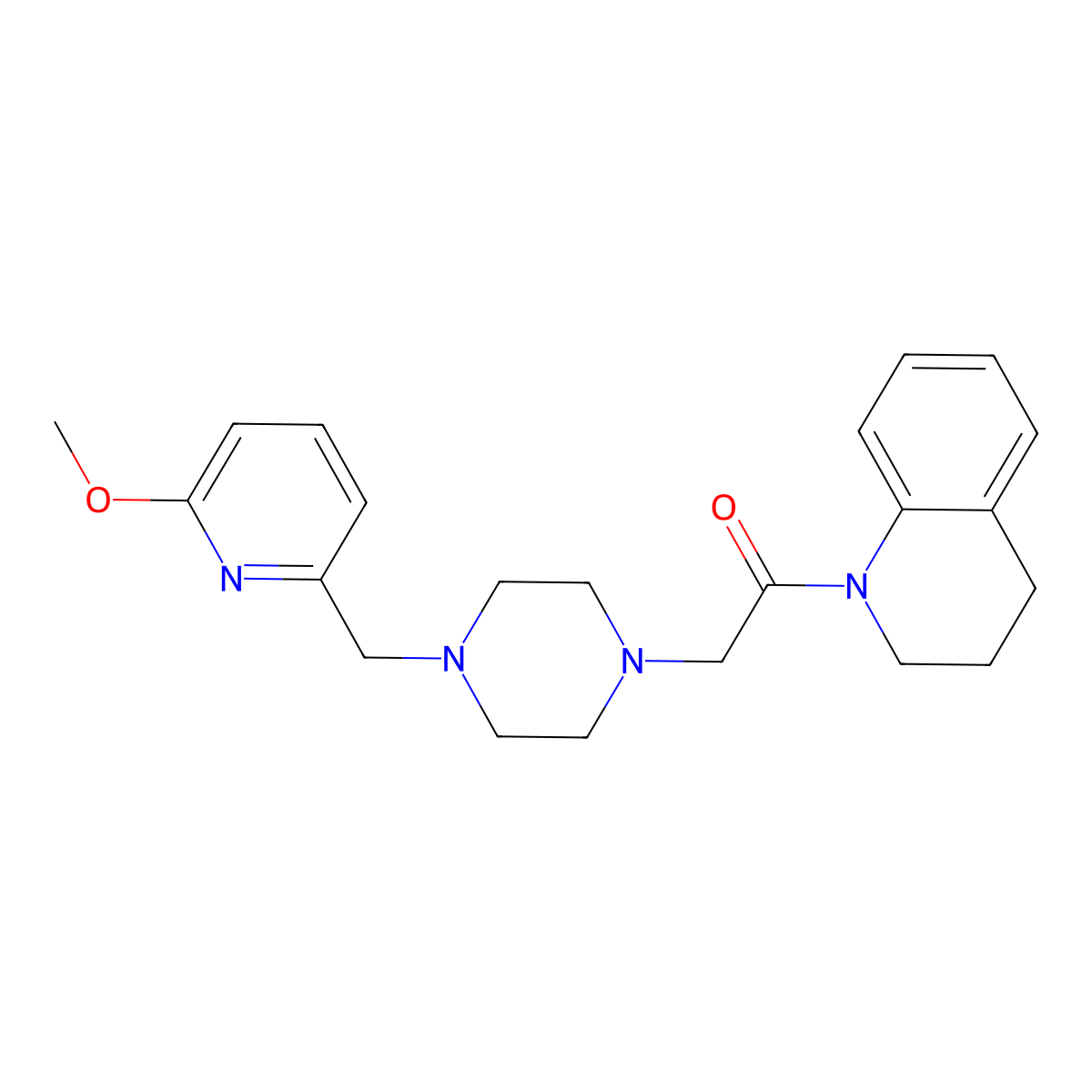 2-{4-[(6-Methoxypyridin-2-yl)methyl]piperazin-1-yl}-1-(1,2,3,4-tetrahydroquinolin-1-yl)ethan-1-one molecular structure, CAS 3054586-57-8