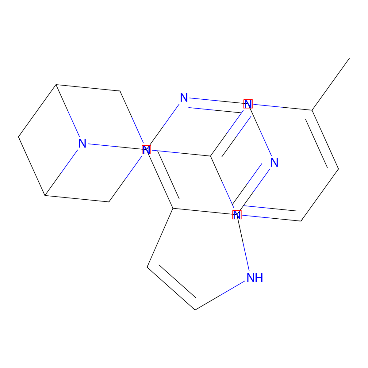 3-(4-methylpyrimidin-2-yl)-6-{7H-pyrrolo[2,3-d]pyrimidin-4-yl}-3,6-diazabicyclo[3.1.1]heptane molecular structure, CAS 3054586-61-4