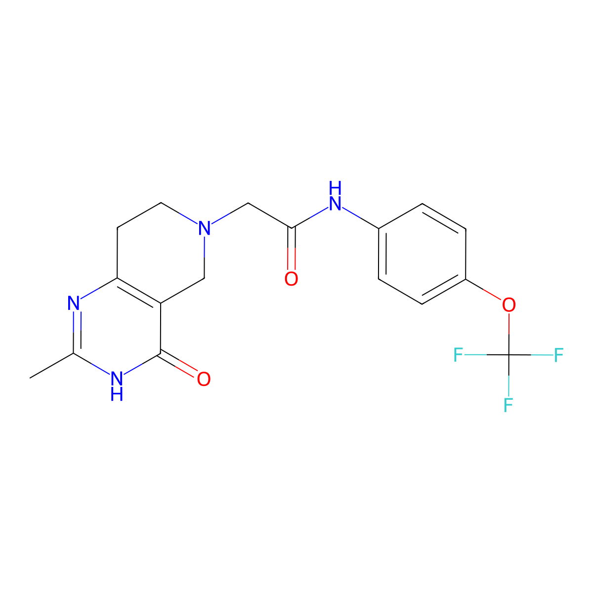 2-{2-methyl-4-oxo-3H,4H,5H,6H,7H,8H-pyrido[4,3-d]pyrimidin-6-yl}-N-[4-(trifluoromethoxy)phenyl]acetamide molecular structure, CAS 3054587-08-2
