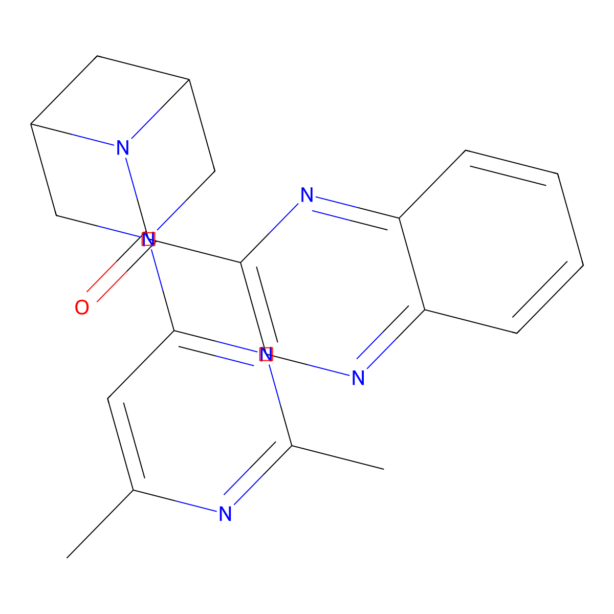 2-[3-(2,6-Dimethylpyrimidin-4-yl)-3,6-diazabicyclo[3.1.1]heptane-6-carbonyl]quinoxaline molecular structure, CAS 3054587-79-7