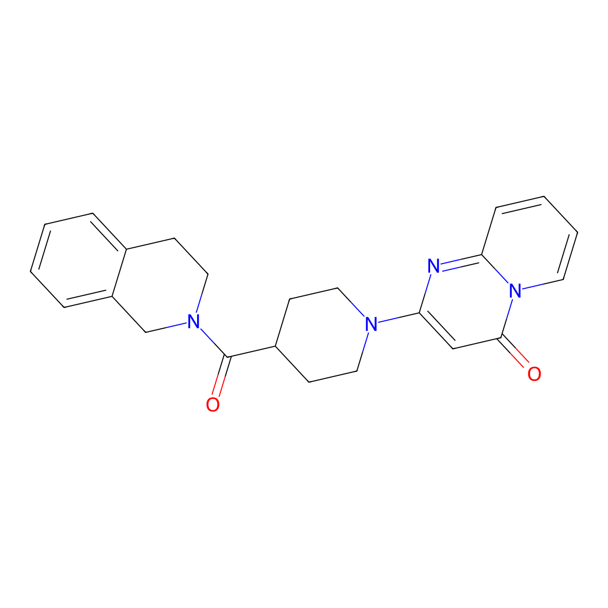 2-[4-(1,2,3,4-tetrahydroisoquinoline-2-carbonyl)piperidin-1-yl]-4H-pyrido[1,2-a]pyrimidin-4-one molecular structure, CAS 3054587-80-0