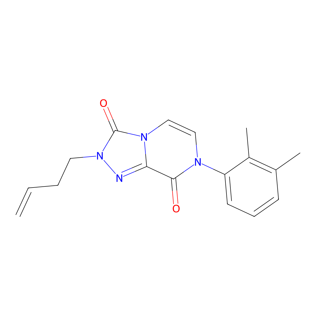 2-(but-3-en-1-yl)-7-(2,3-dimethylphenyl)-2H,3H,7H,8H-[1,2,4]triazolo[4,3-a]pyrazine-3,8-dione molecular structure, CAS 3054587-95-7