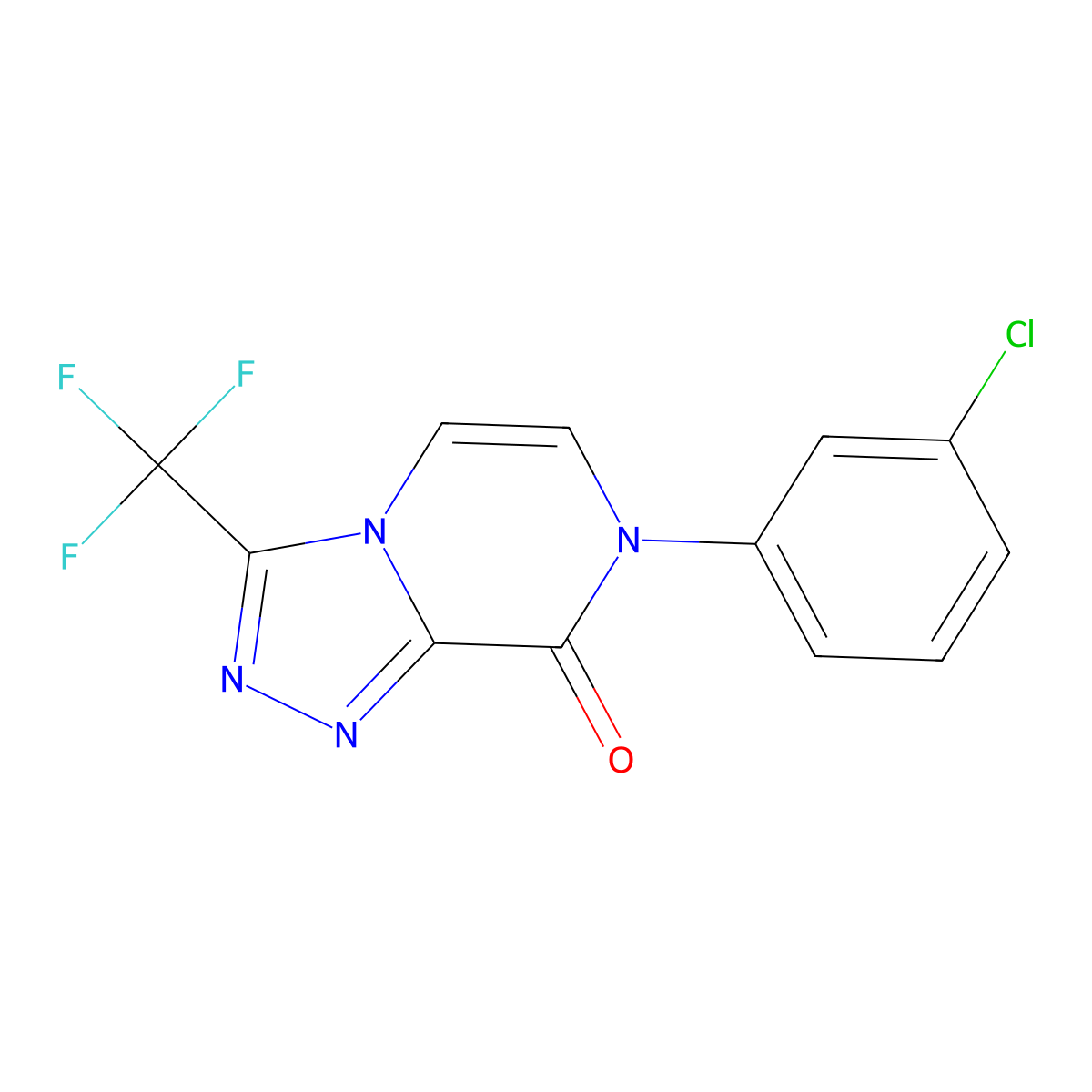 7-(3-chlorophenyl)-3-(trifluoromethyl)-7H,8H-[1,2,4]triazolo[4,3-a]pyrazin-8-one molecular structure, CAS 3054588-30-3
