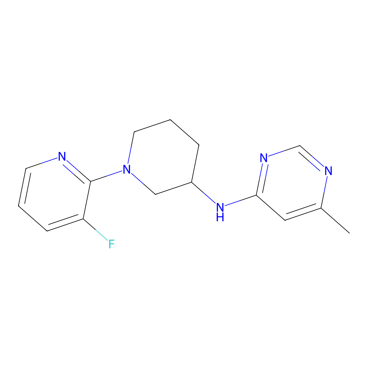 N-{1-[(3-bromophenyl)methyl]piperidin-3-yl}-N-methyl-6-(trifluoromethyl)pyrimidin-4-amine molecular structure, CAS 3054588-42-7