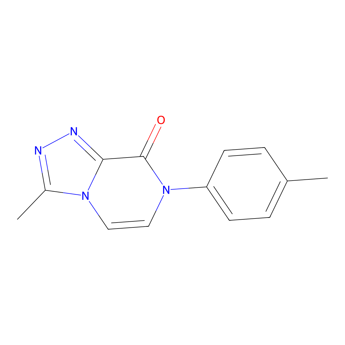 3-methyl-7-(4-methylphenyl)-7H,8H-[1,2,4]triazolo[4,3-a]pyrazin-8-one molecular structure, CAS 3054588-63-2