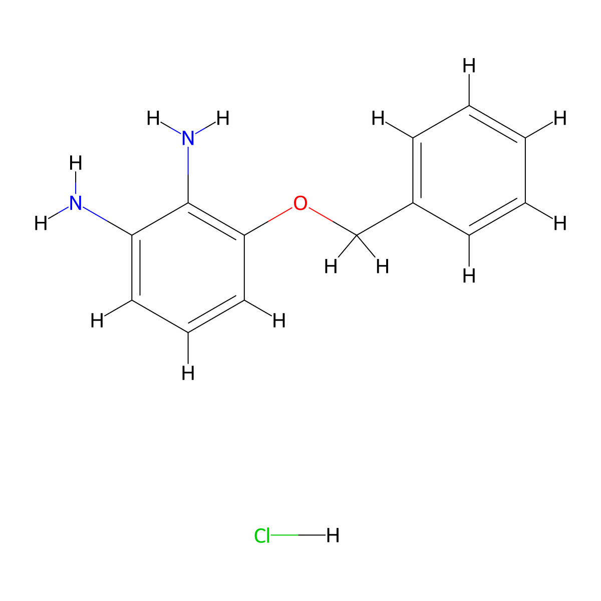 3-(Benzyloxy)benzene-1,2-diamine hydrochloride molecular structure, CAS 3054588-72-3